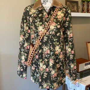 Ralph Lauren Jeans Co Floral Women's Jacket with Faux Fur Collar